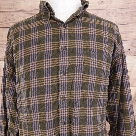 ORVIS LONG SLEEVE PLAID FLANNEL BUTTON DOWN SHIRT MENS SIZE 2XL XXL - Picture 1 of 7
